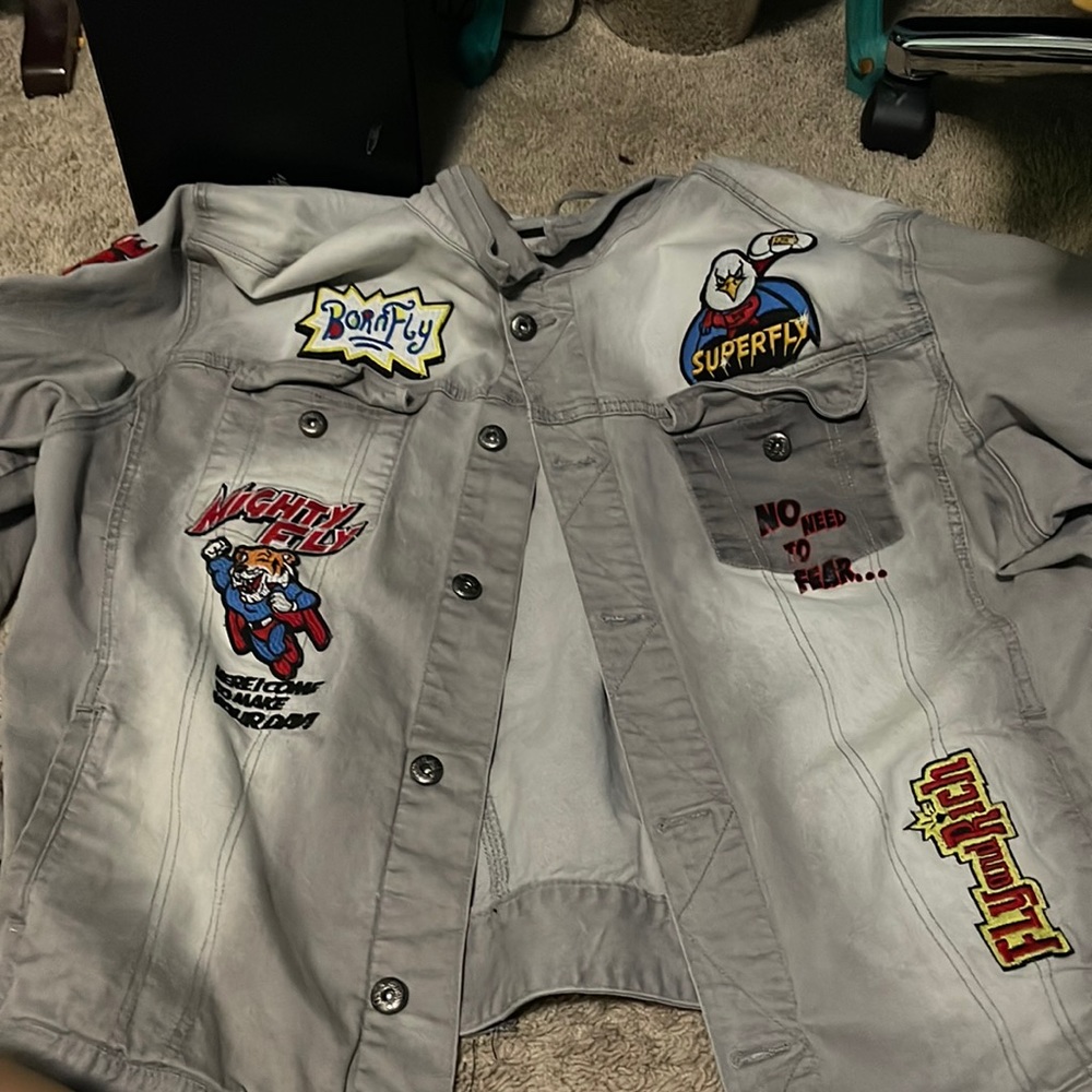 A patch jacket.